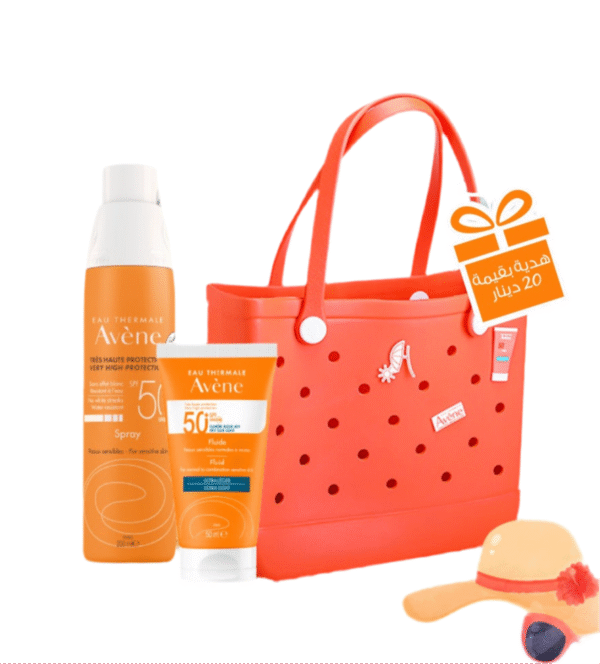 Avene Water Resistant Spray SPF50 & Fluid Sunscreen with Free Crocs Beach Bag
