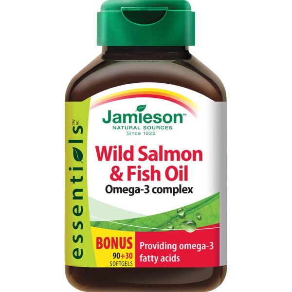 Jamieson Wild Salmon & Fish Oil Omega 3 Complex 90+30 Softgels