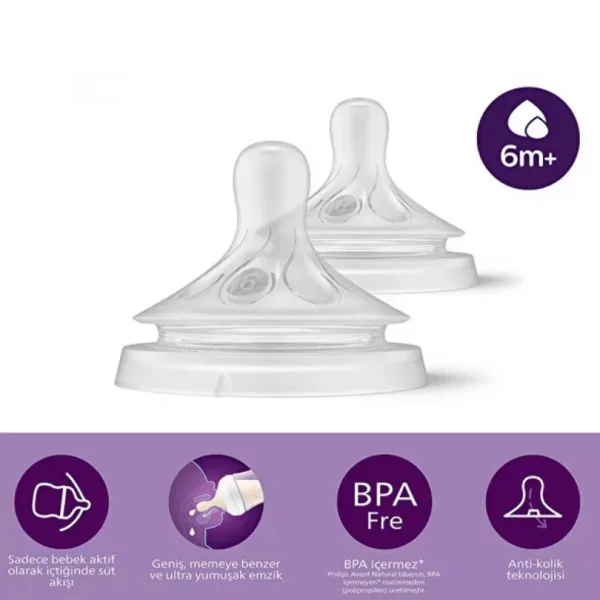 Philips Avent Natural Response 2-pack Bottle Pacifier Size 6 6+ Months