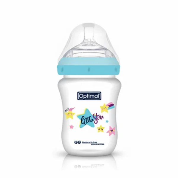 Optimal Mamilla Anti Colic Baby Bottle 300ml Blue, Green, Pink, 0+ Months
