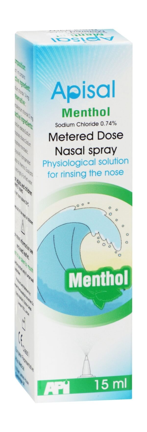 Apisal Menthol Nasal Spray, 15ml