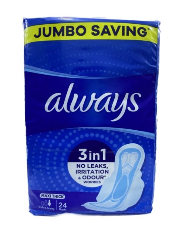 Always Maxi Thick Sensitive Night Sanitary Pads, 24 Pieces