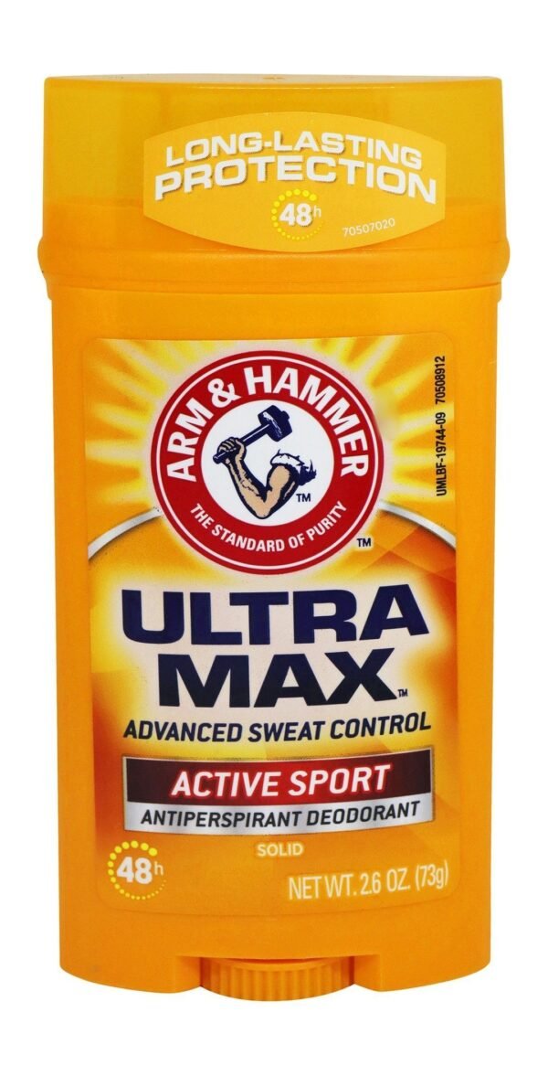Arm & Hammer Ultra Max Active Sport Antiperspirant Deodorant Stick, 73g