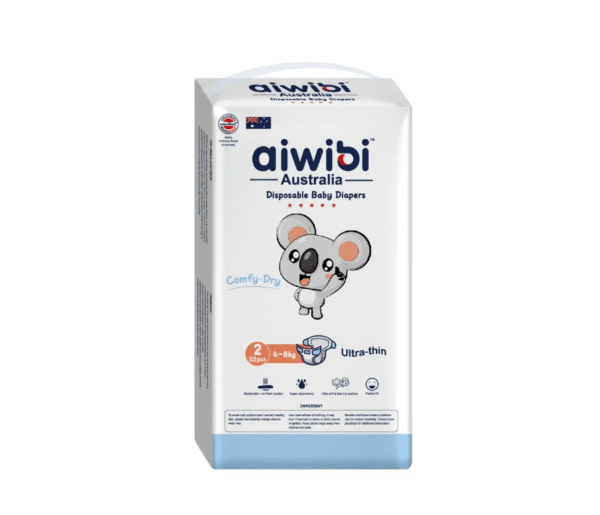 Aiwibi Baby Diapers Size 2, Pack of 52