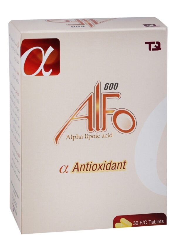 Alfo 600mg Alpha Lipoic Acid Supplement, 30 Tablets
