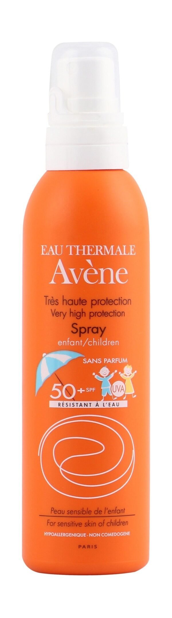 Avène Eau Thermale Hypoallergenic Water-Resistant Sunscreen Spray for Children with Sensitive Skin SPF50+, 200ml