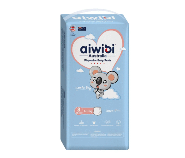 Aiwibi Baby Diaper Pants Size 3, Pack of 4