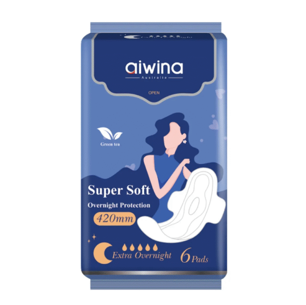 Aiwina Cotton Sanitary Pads 420 mm, Pack of 6