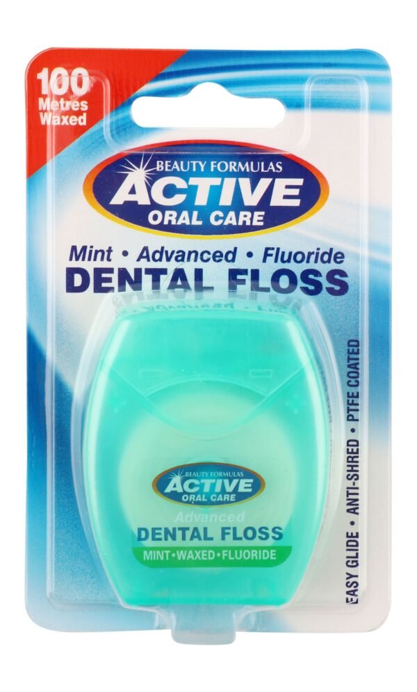 Beauty Formulas Active Oral Care Mint Advanced Fluoride Dental Floss, 100 Pieces