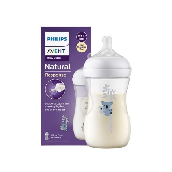 Philips Avent 3.0 Natural Koala Design Feeding Bottle 1+ Month, 260ml