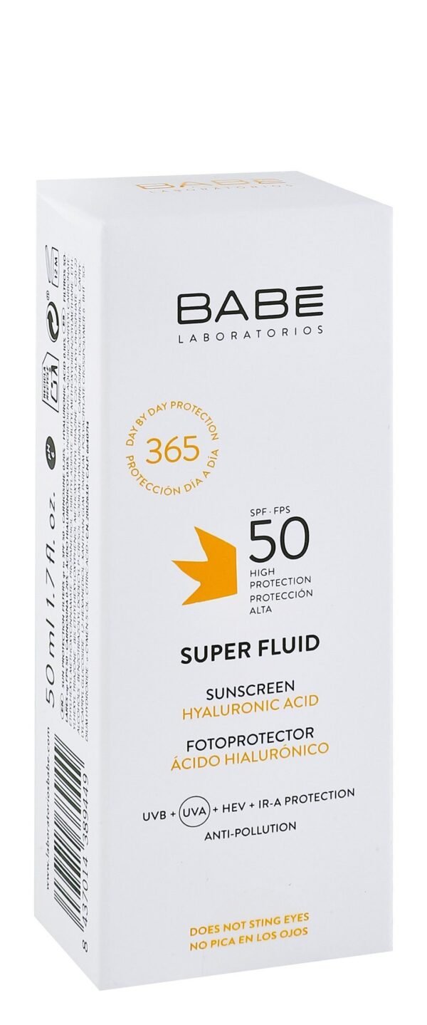 Babe Water-Resistant Anti-Pollution Sunscreen with Hyaluronic Acid SPF50, 50ml