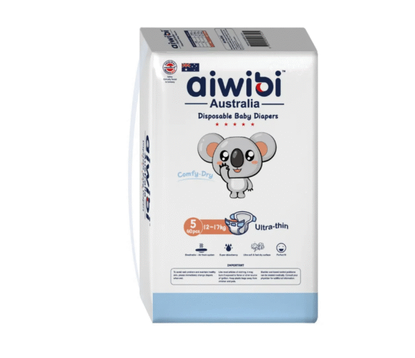 Aiwibi Baby Diapers Size 5, Pack of 4