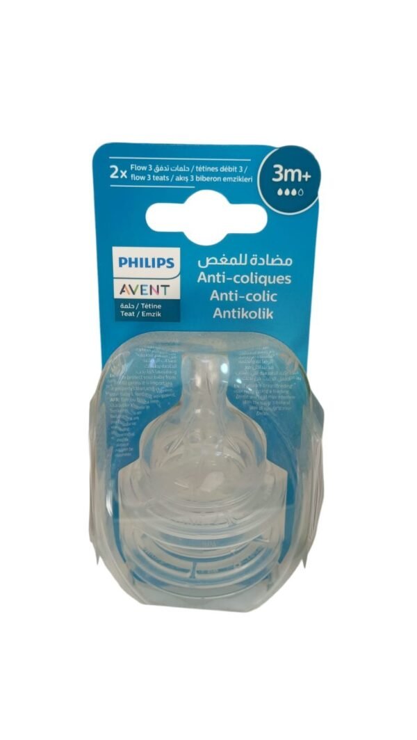 Philips Avent Anti-Colic Baby Bottle Flow 3 Nipple, 2Pc