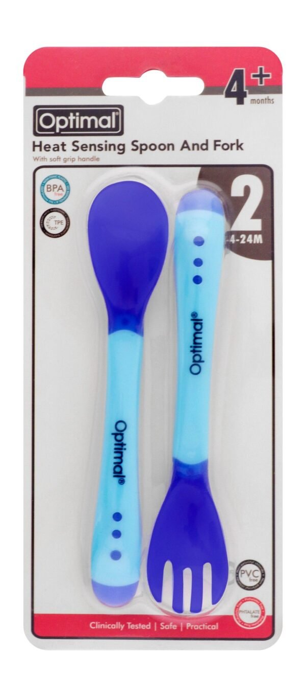 Optimal Heat Sensing Spoon and Fork 4-24M