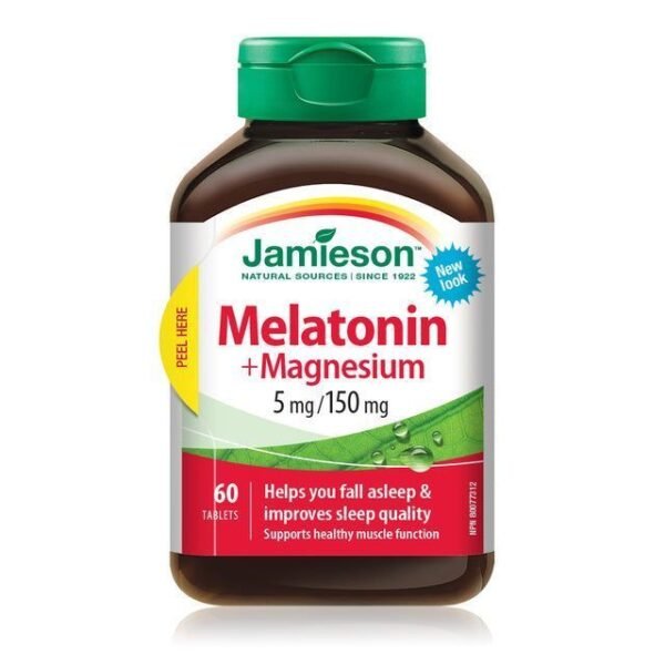 Jamieson 5mg/150mg Melatonin + Magnesium Tablets, 60 Tablets