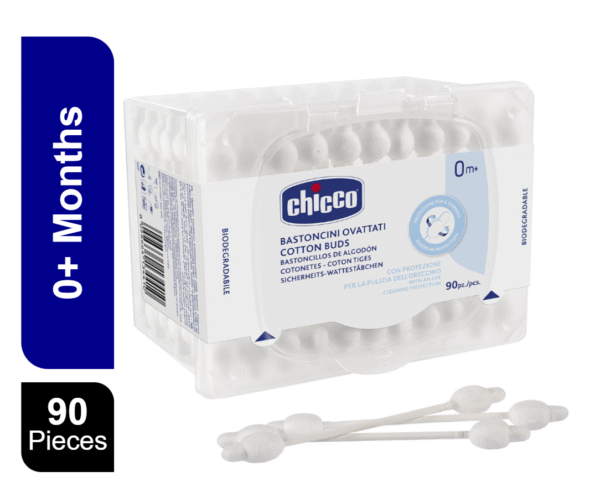 Chicco Cotton Buds Safe Hygiene With Ear Protection 90 Pcs