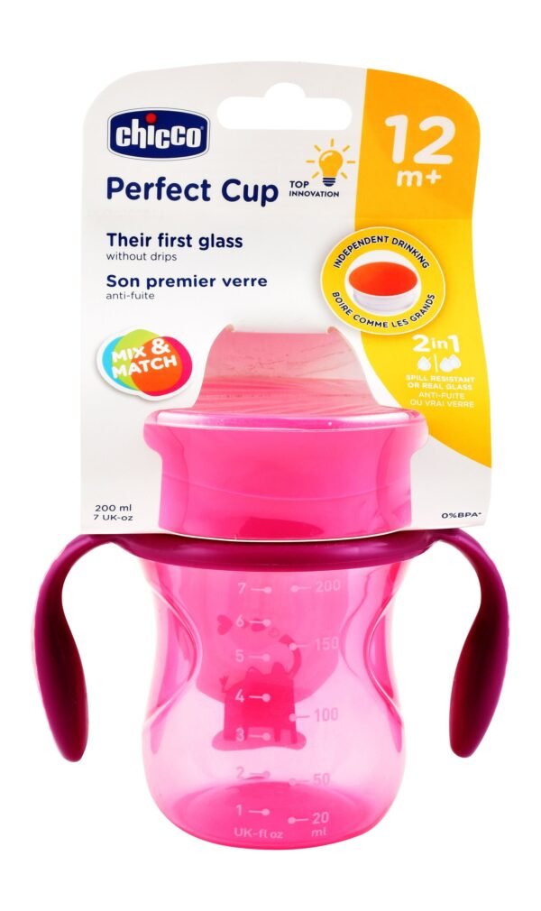 Chicco Perfect Cup for 12+ Months - Pink, 200ml