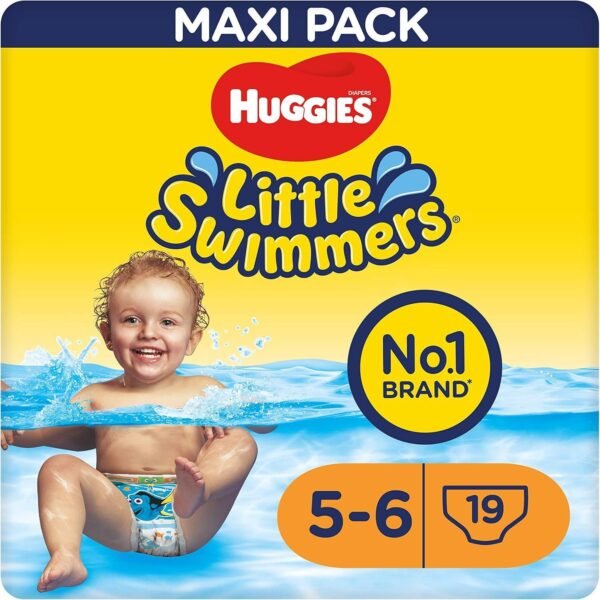 Huggies Little Swimmers Baby Diapers, Size 5-6, 19 Pieces