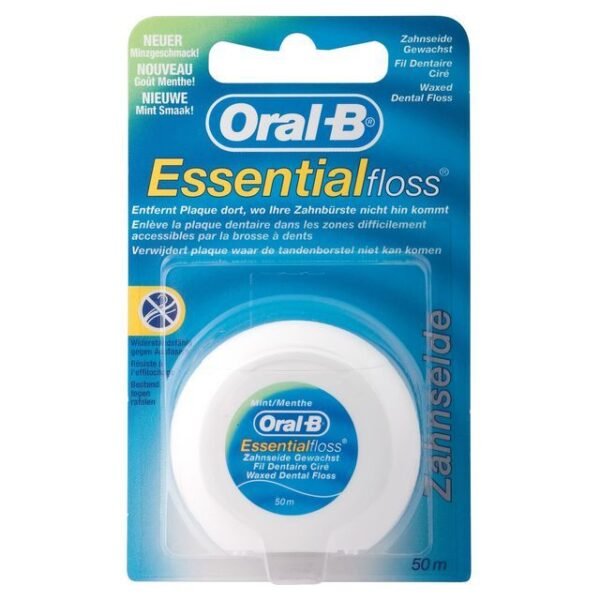 Oral-B Essential Floss Waxed Mint, 50m