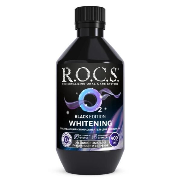 R.O.C.S Black Edition Mouthwash - Alcohol Free, 400ml