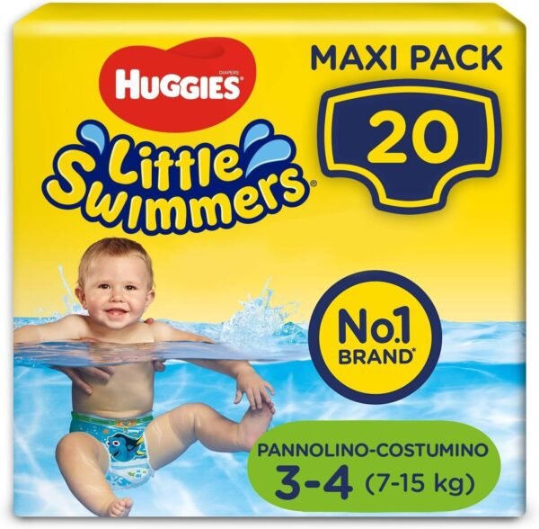 Huggies Little Swimmers Baby Diapers, Size 3-4, 20 Pieces