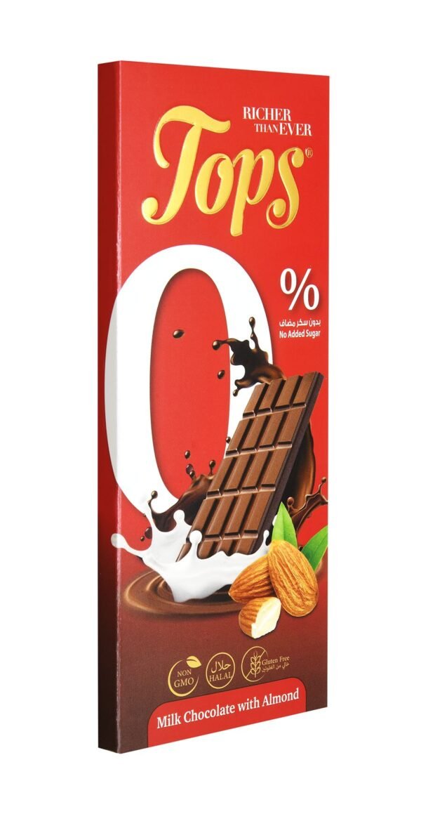Tops Sugar Free Milk chocolate with Almonds 60 g