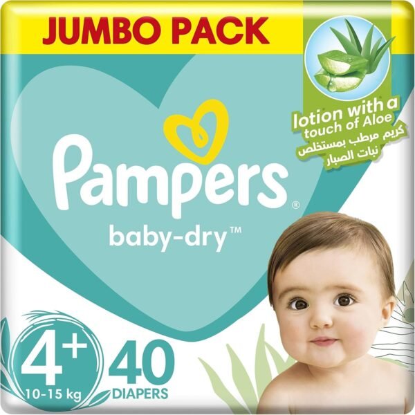 Pampers Size 4 Dry Baby Diapers 10-15kg, 40 Pieces