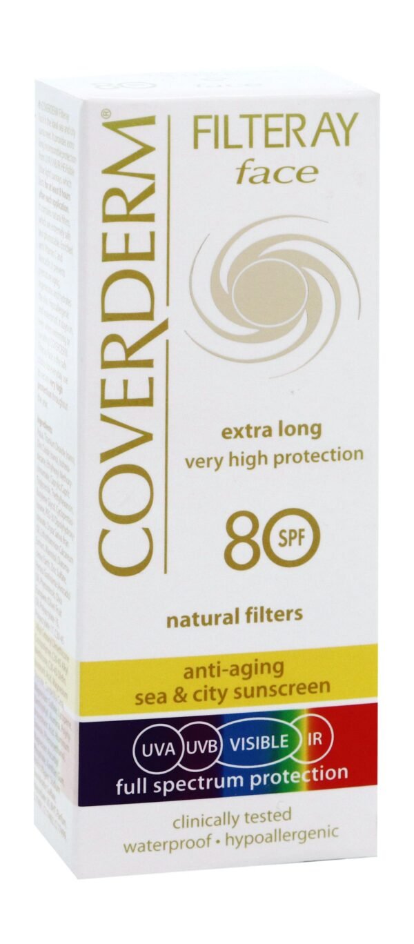 Coverderm Filteray Face Cream Spf80 Non Tinted 50 ML