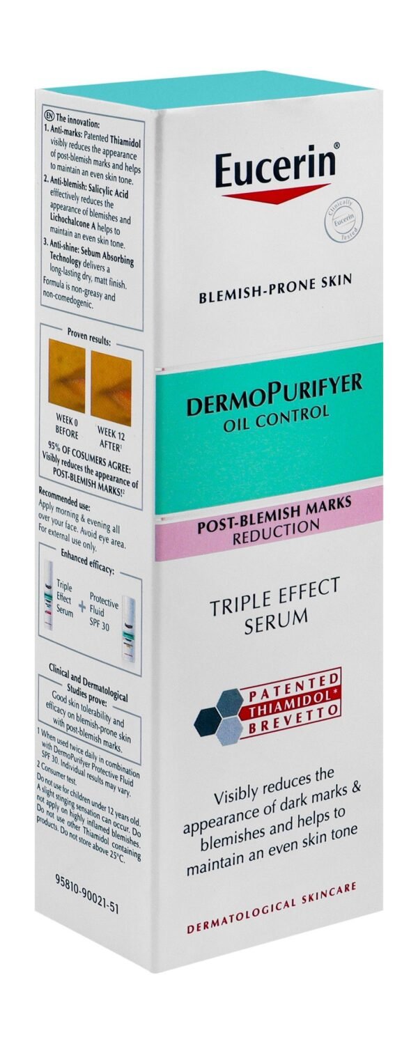 Eucerin Dermo Purifyer Toning, Anti-Dark Spots & Anti-Blemish Face Serum for Blemish-Prone Skin, 40ml
