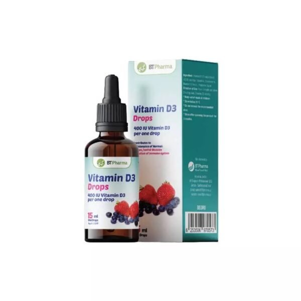 BTPharma Vitamin D3 Drops 400Iu, 15ml