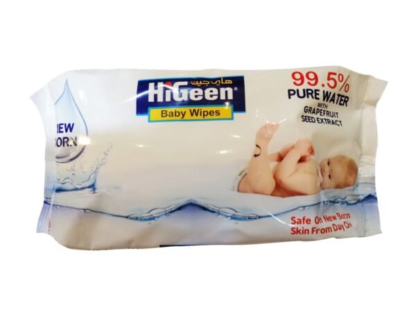 HiGeen Baby Wipes 99.5% Pure Water With grapefruit Seed Extract, 66 Sheets