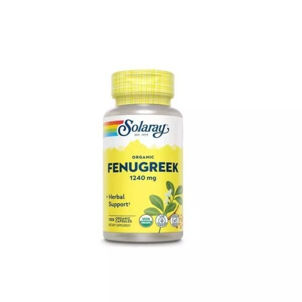 Solaray Organic Fenugreek 1240Mg Capsules, 100 Capsules