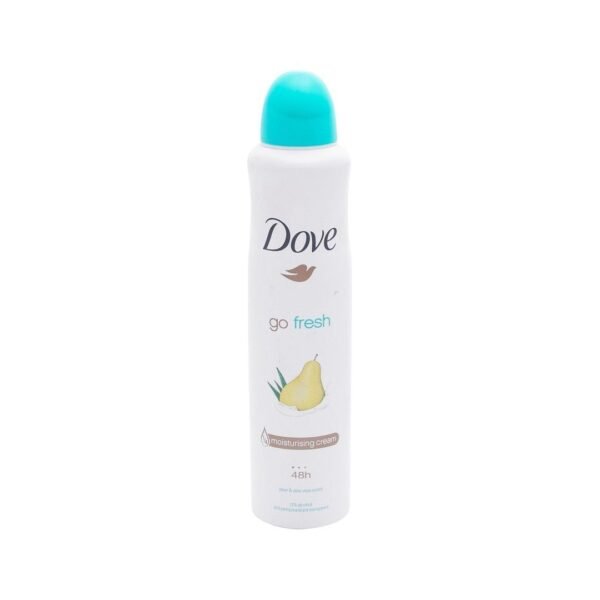 Dove Go Fresh Antiperspirant & Anti Transpirant Deodorant Spray with Moisturizing Cream Pear & Aloe Vera Scent, 250ml