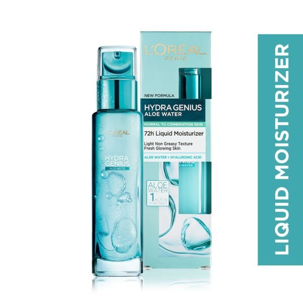 L'Oreal Paris Hydra Genius Aloe Water Liquid Moisturiser Normal to Combination Skin, 70ml