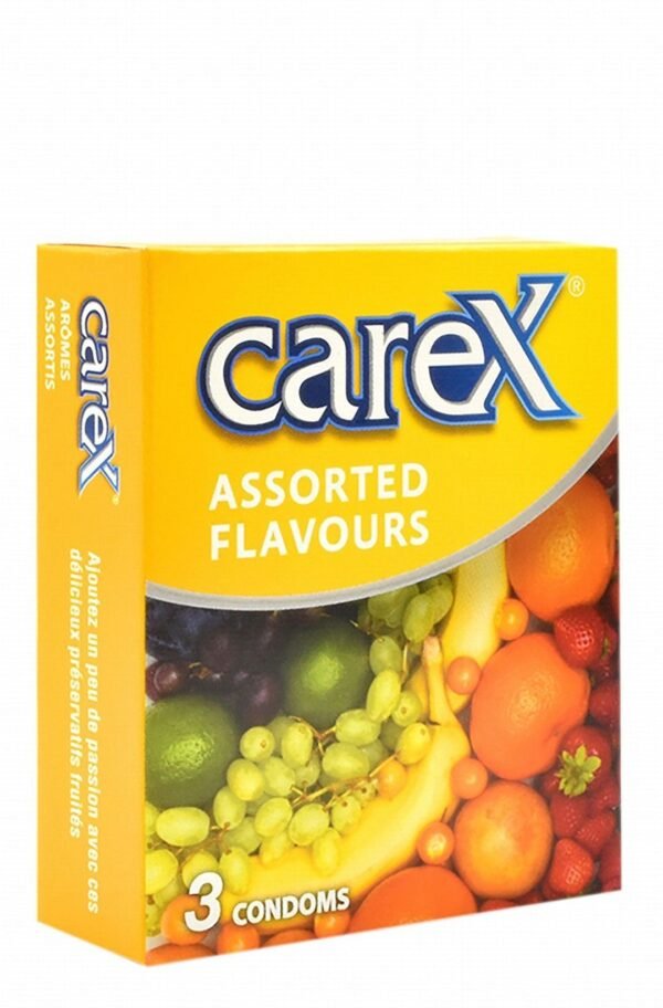 Carex Condom Assorted Flavors, 3 Pieces