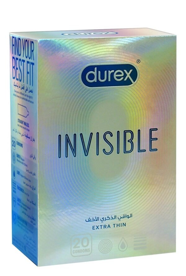 Durex Invisible Extra Thin Condoms, 20 Pieces