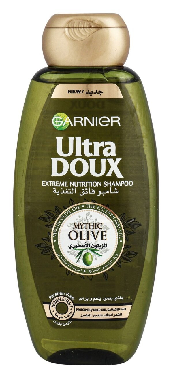 Garnier Ultra Doux Extreme Nutrition Shampoo with Mythic Olive Oil for Dry & Damaged Hair, 400ml
