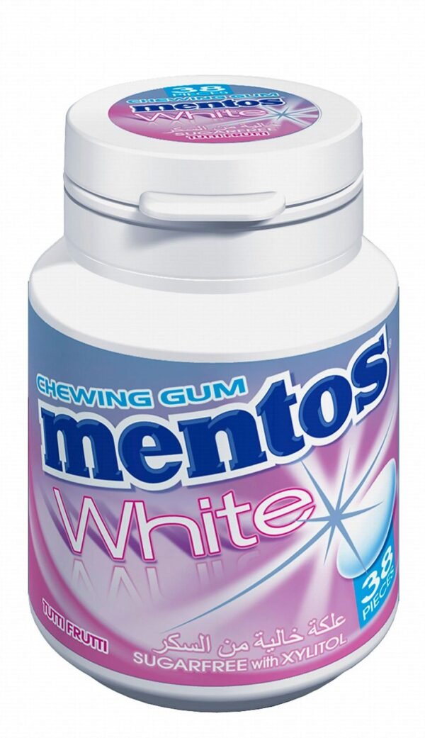 Mentos White Tutti Fruitti Gum, 54g