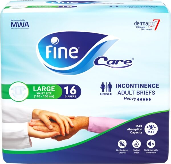 Fine Care Incontinence Adult Diapers Breifs Large Size, Waist 110-156cm, 18 Pieces