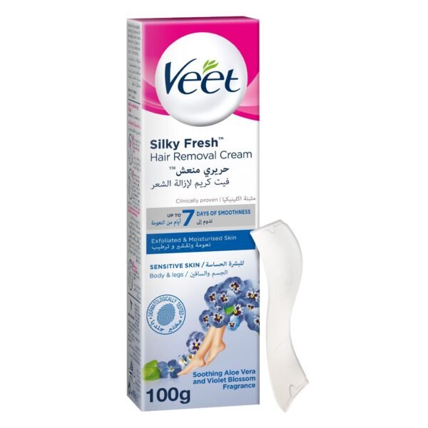Veet Soothing Aloe Vera and Violet Blossom Fragrance Hair Removal Cream, 100g