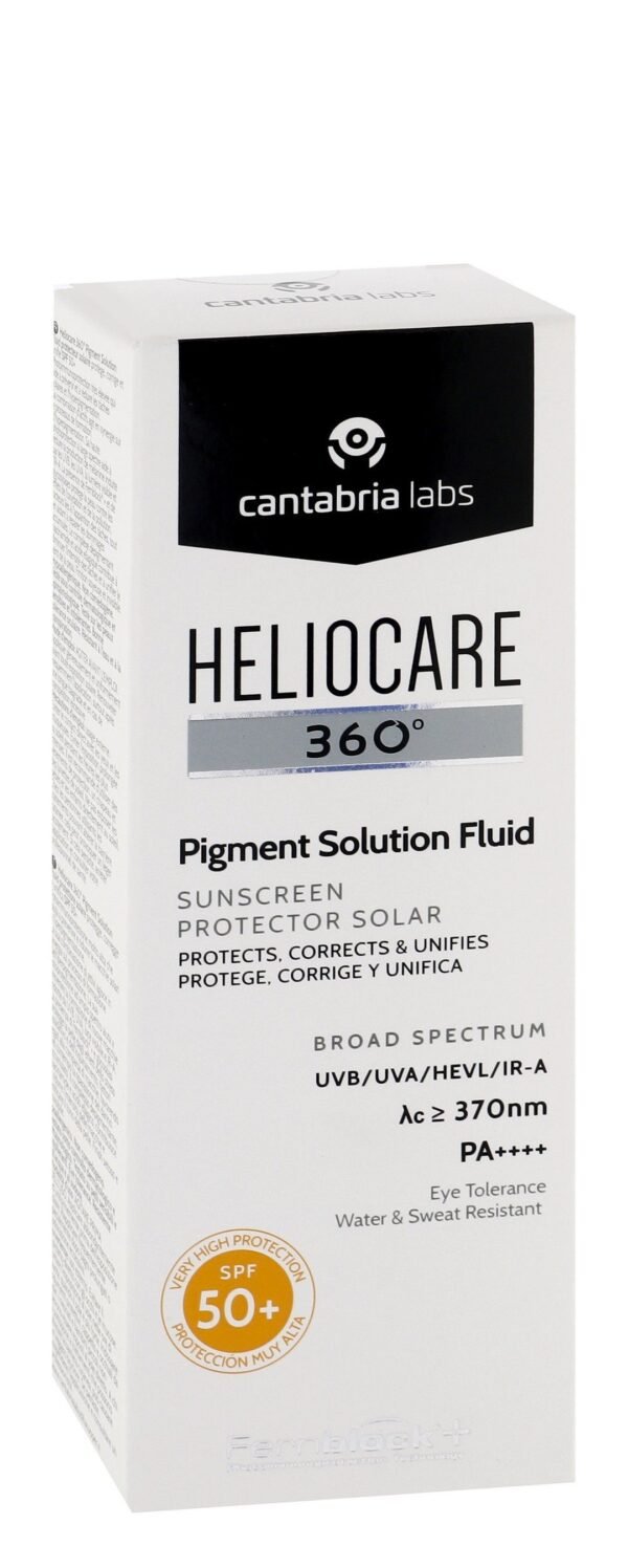 Heliocare 360 Pigment Solution SPF50+ PA++++ Fluid Facial Sunscreen, 50ml
