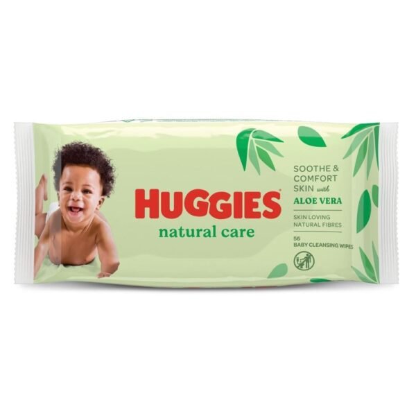 Huggies Natural Care with Aloe Vera Baby Wipes, 56 Pieces