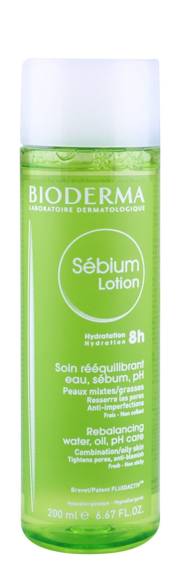 Bioderma 8H Hydration Hypoallergenic Rebalancing Sebium Lotion for Combination & Oily Skin, 200ml