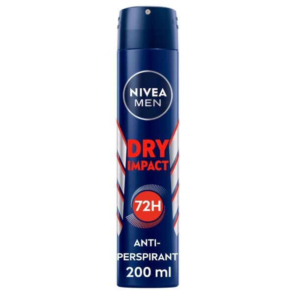 NIVEA Men Dry Impact Antiperspirant Deodorant Spray, 200ml