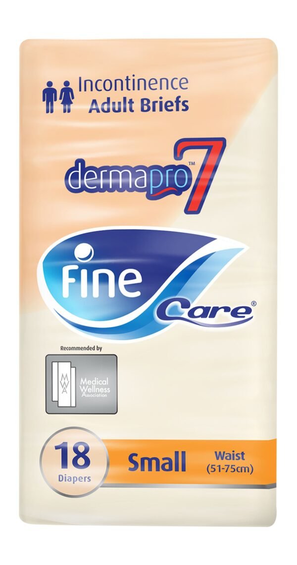 Fine Care Incontinence Adult Diapers Breifs, Small Size, Waist 51-75cm, 18 Pieces