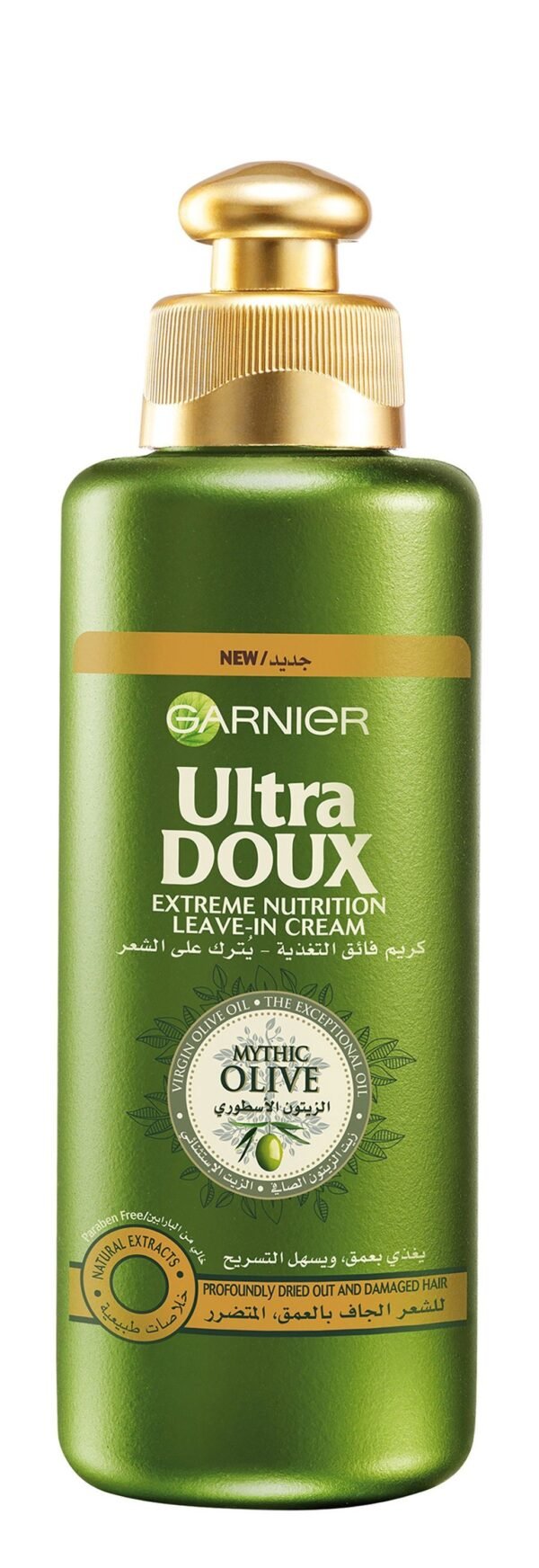 Garnier Ultra Doux Extreme Nutrition Leave-In Cream with Mythic Olive Oil for Dry & Damaged Hair, 200ml