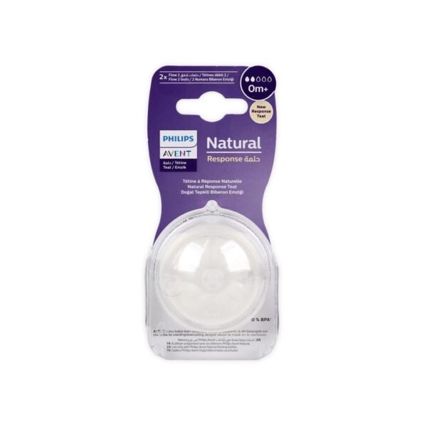 Philips Avent Natural Response Bottle Teat, Size 2, 0 Months+, 2 Pieces