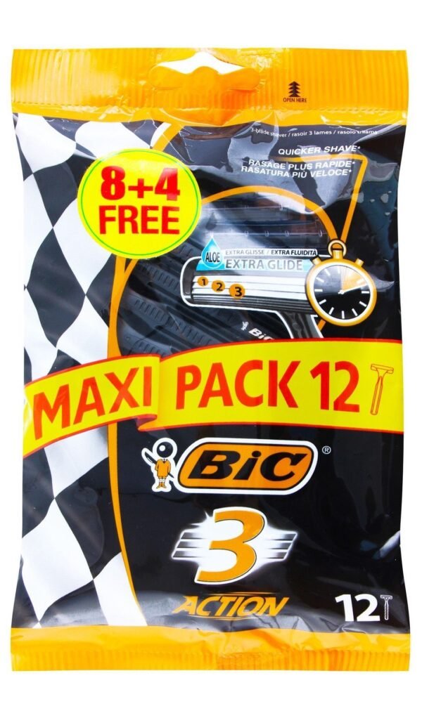 Bic Razor 3 Action Pouch 12 Pieces