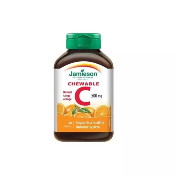 Jamieson Vitamin C 500mg Chewable Tablets, 30 Tablets