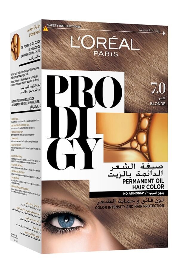 L'Oreal Prodigy Permanent Oil Hair Color Blonde 7.0, 1 Pack